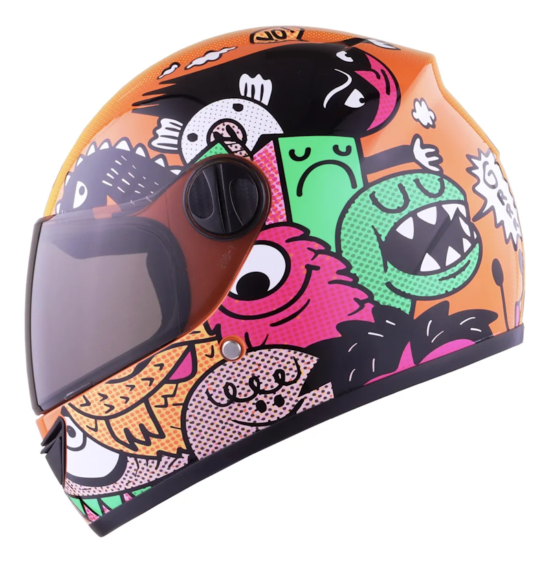 CASCO GHIRA GH-JUNIOR MONSTER PALS CERRADO MICA HUMO CERT. DOT