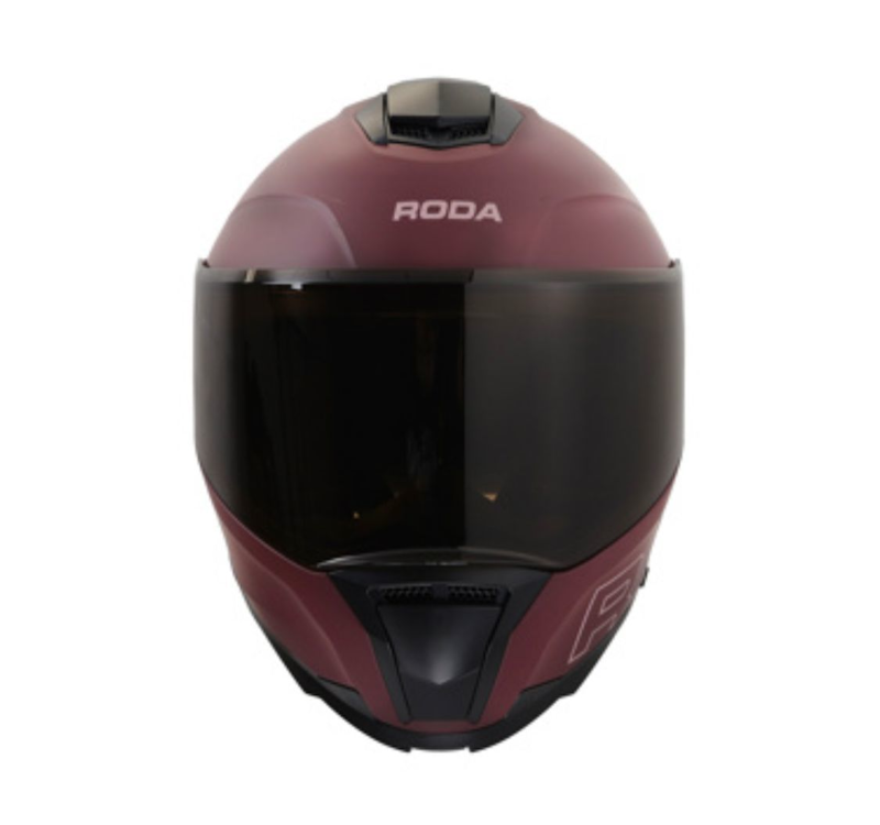 CASCO RODA REVENGE PRO GUINDA MATE TALLA S ABATIBLE MICA HUMO CERT. DOT