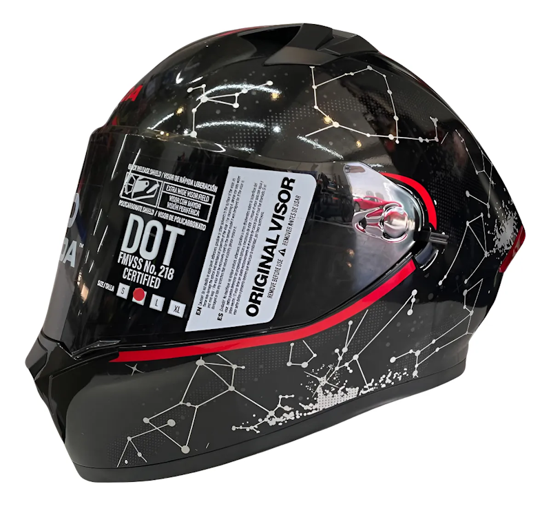 CASCO RODA COURSE COSMOS EVO XL ROJO CERRADO MICA HUMO CERT. DOT