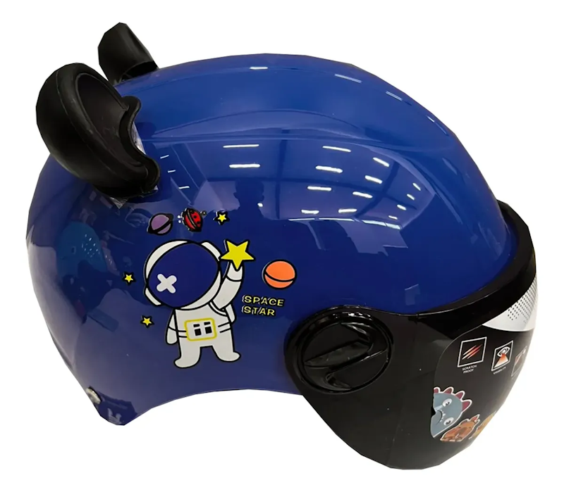 CASCO INFANTIL 3/4 IRON RACING SPACE MARINO DOT