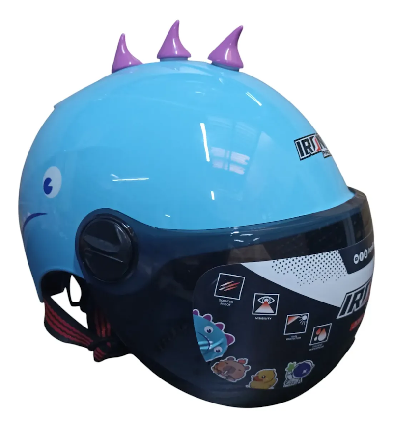 CASCO INFANTIL 3/4 IRON RACING BALLEN AZUL DOT