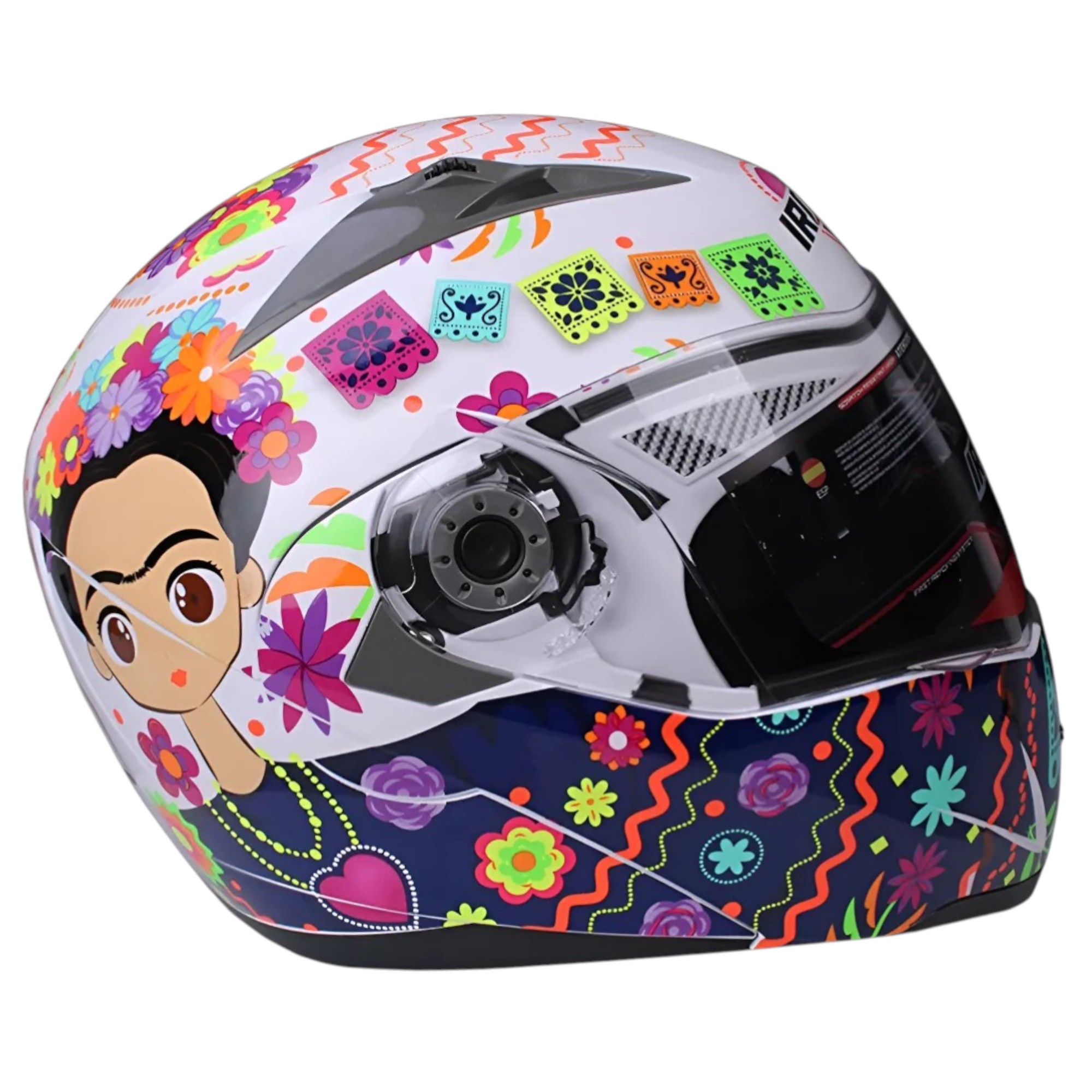 CASCO ABATIBLE IRON RACING SWEET AZUL TALLA MED IR-105 DOBLE MICA DOT