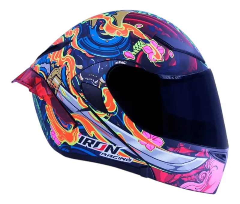 CASCO ABATIBLE IRON RACING HANSO ROJO TALLA M IR-121 DOT