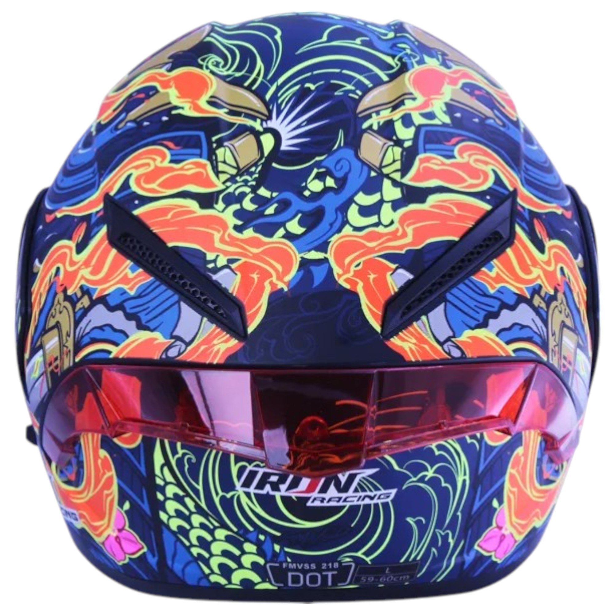 CASCO ABATIBLE IRON RACING HANSO ROJO TALLA XL IR-121 DOT