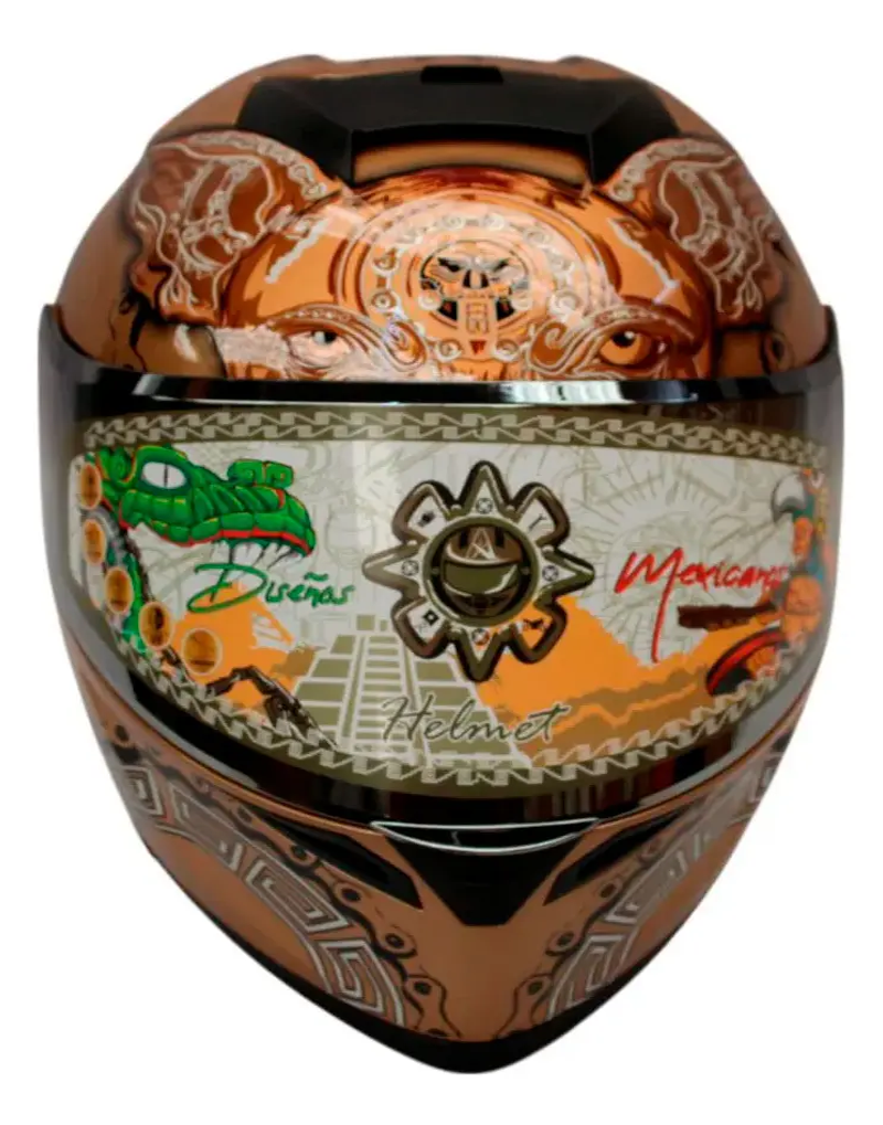 CASCO ABATIBLE ALESSIA HELMET COZ XOLOT DORADO TALLA S CERT. ECE-22.07 FOTOLUMINISCENTE
