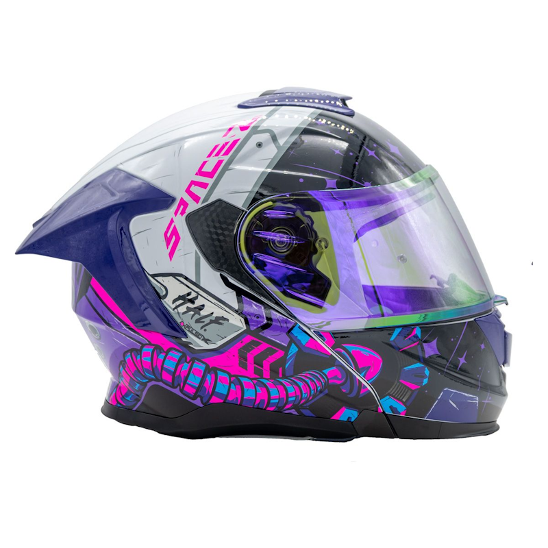 CASCO ABATIBLE SPACE GIRL HALF TALLA L CERT. ECE-22.06 VISOR REVO ROSA