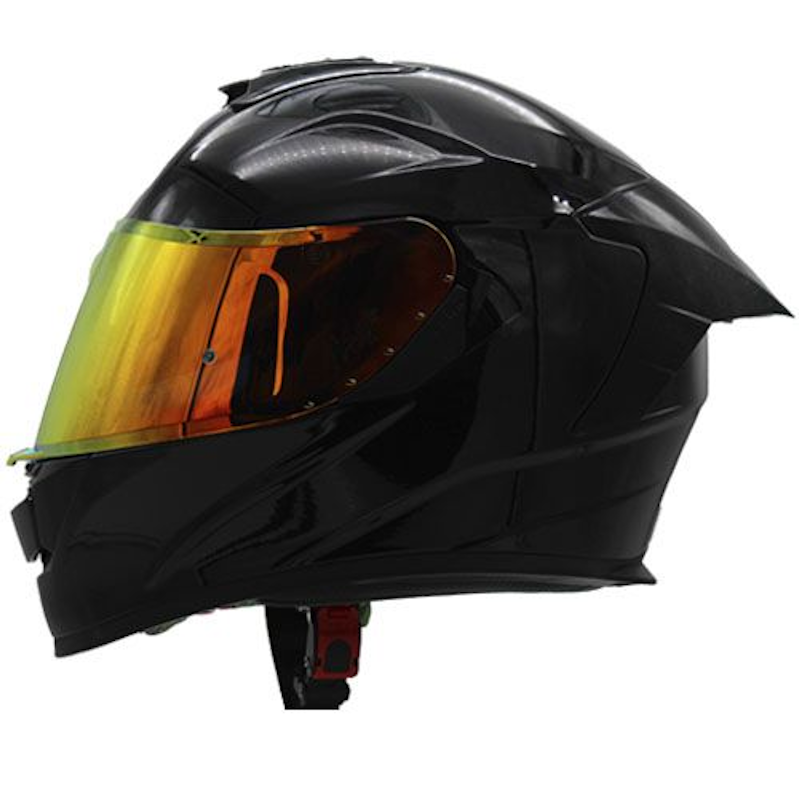 CASCO CERRADO HALF VIPER NEGRO BRILLANTE TALLA XL VISOR REVO CERT ECE-22.06