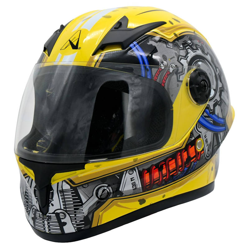 CASCO CERRADO INFANTIL POCKET RACE A-HELMET® CERTIFICADO DOT AMARILLO
