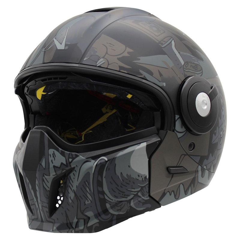 CASCO MODULAR A-HELMET JET ATOMIC TALLA XL CERTIFICADO DOT VISOR HUMO