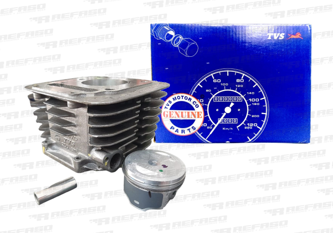 KIT CILINDRO COMPLETO C/MUESCA LUBRICACION (CON CONECTOR SAI) TVS KING DELUXE