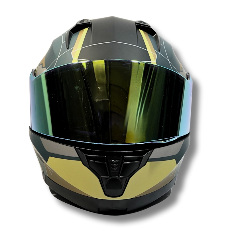 CASCO ABATIBLE 2W PATRIOT NEGRO/DORADO TALLA XL CERT. DOT