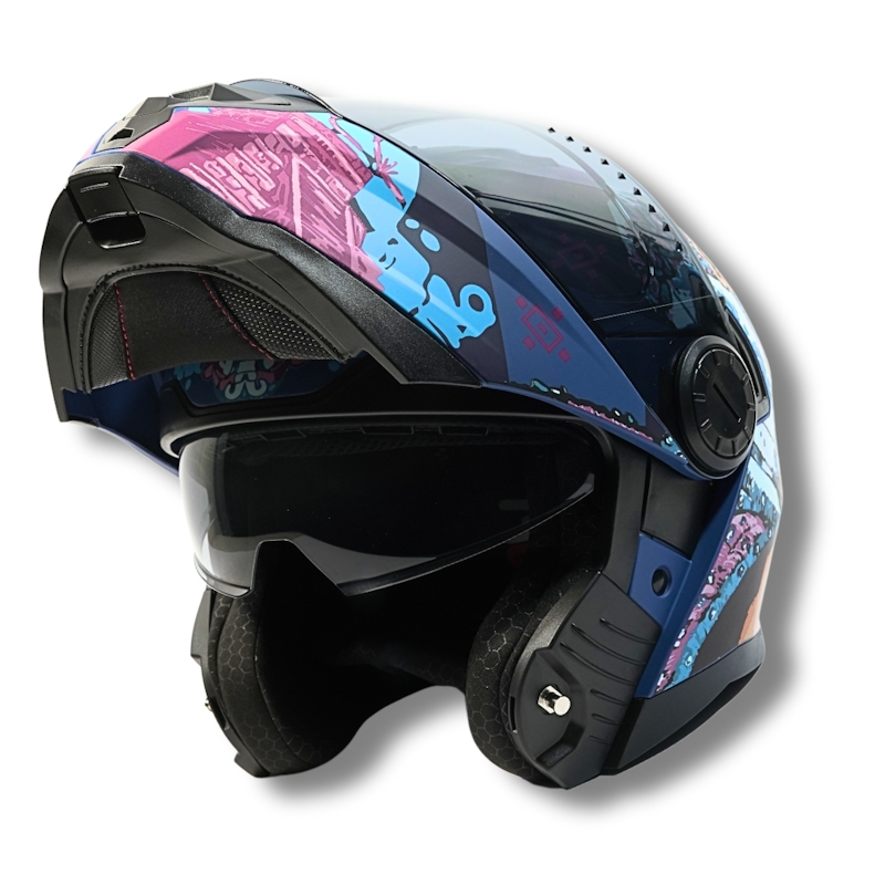 CASCO ABATIBLE 2W SUPLEX NEGRO/AZUL TALLA XL CERT. DOT