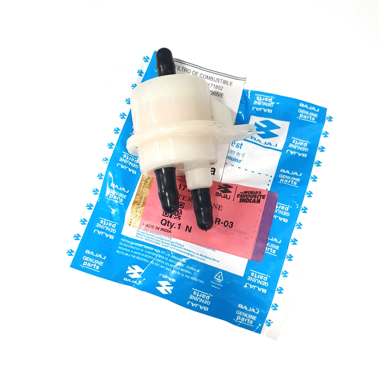 FILTRO DE GASOLINA BAJAJ PULSAR NS 150/160 - NS200 (CARBURADAS) - AS 150/200